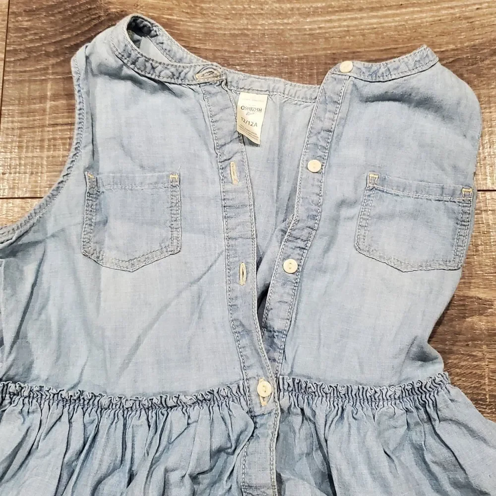 Girls GAP/OshKosh Dresses Girls Size 12 Blue Dress & Mint Short Top Dress 2 Pcs